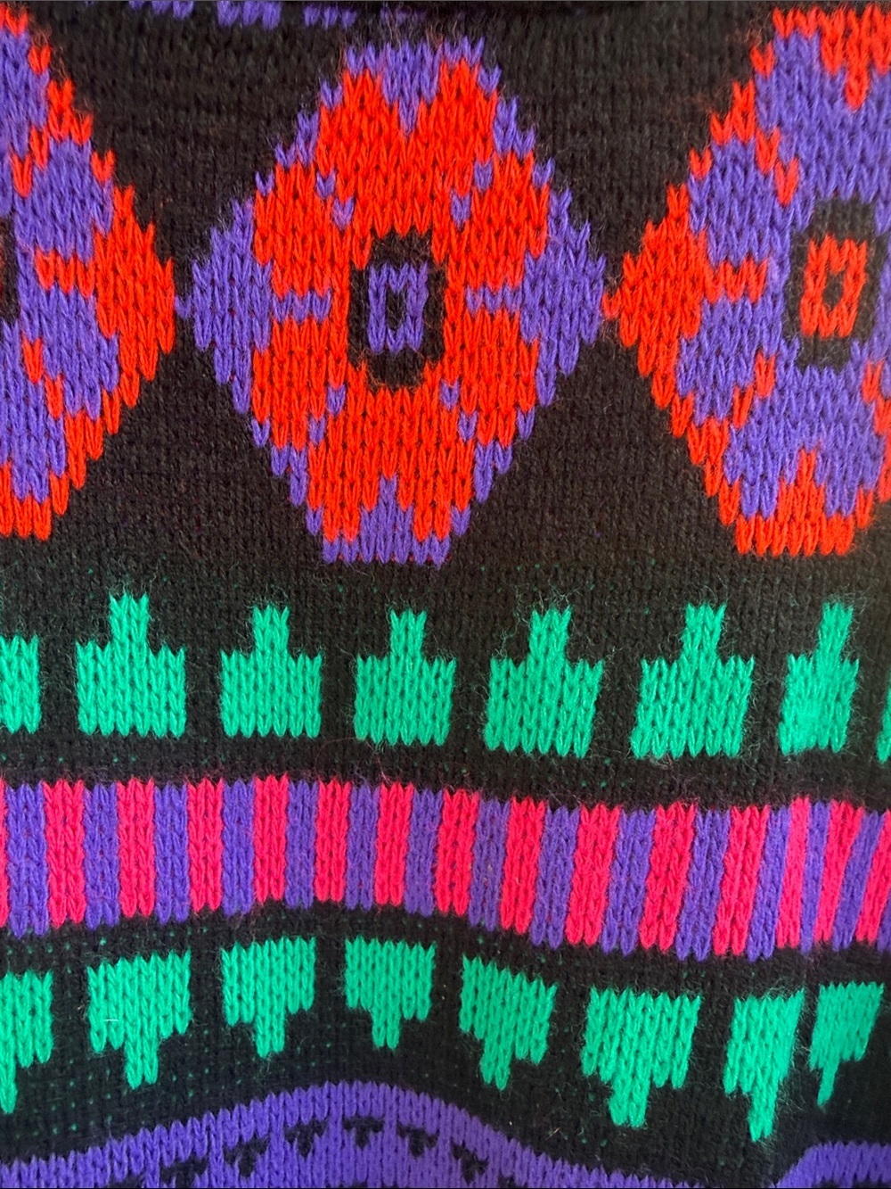 Jordache Multicolor Geometric Sweater Retro - Picture 2 of 13